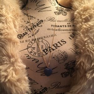 Blue lava rock pendant necklace.